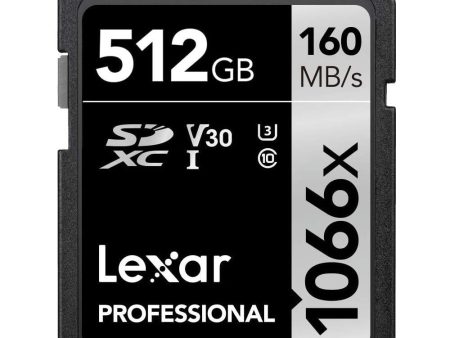 Lexar Professional 1066x SDXC UHS-I Card SILVER Series 512GB Memory Card Discount