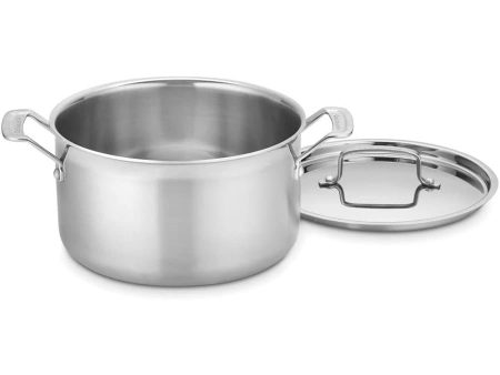 Cuisinart MultiClad Pro Triple Ply Stainless Cookware 6 Quart Stockpot (MCP44-24N) For Sale