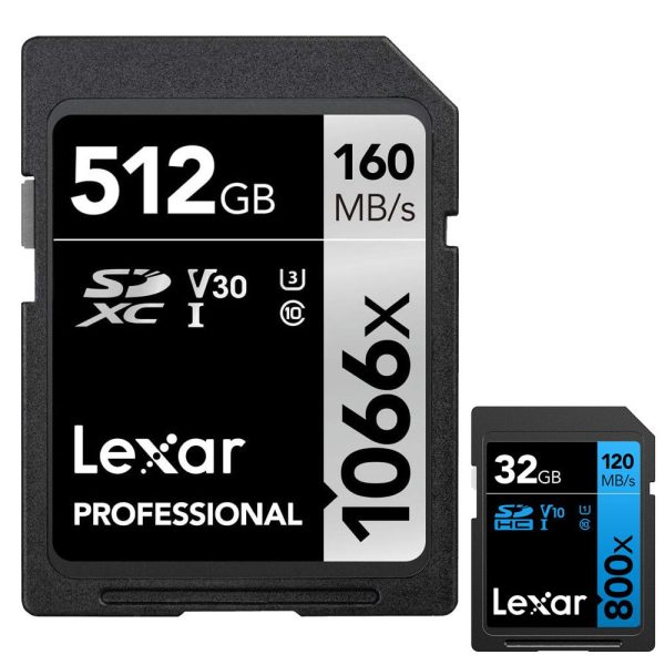 Lexar Professional 1066x SDXC UHS-I Card SILVER Series 512GB Memory Card + 32GB Card Discount