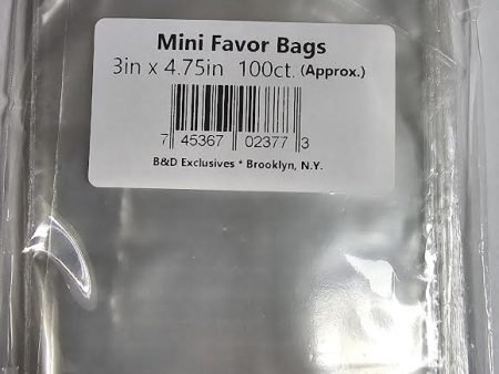 Mini Favor Bags 3 x 4.75  100ct B&D Exclusives For Discount