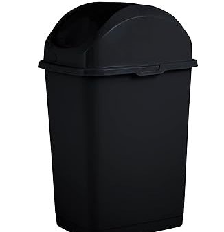 Slim Swing Trash Can 4.5 Gal Black Superio on Sale