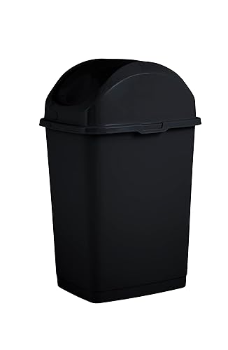 Slim Swing Trash Can 4.5 Gal Black Superio on Sale