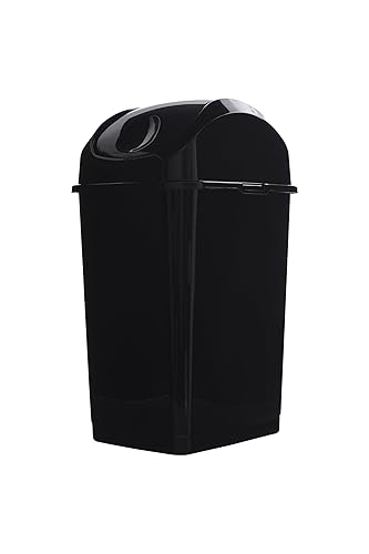 Trash Can Black 5QT Swing Top Superio Fashion