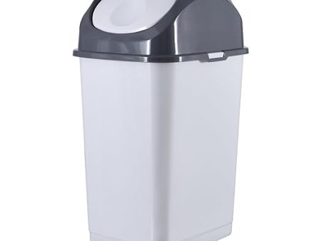 Trash Can White Smoke 5QT Swing Top Superio Sale