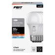 Feit A19 E26 (Medium) LED Bulb Adjustable White 60 Watt Equivalence 4 pk Cheap