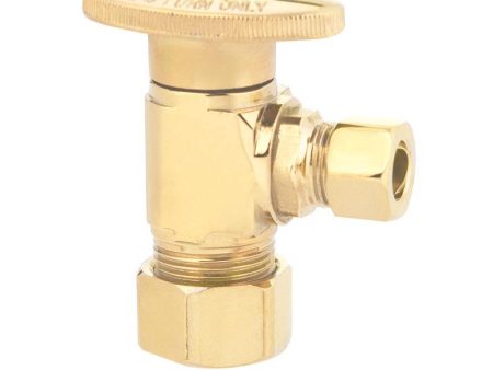 Keeney 1 2 in. FIP in. X 3 8 in. Compression Brass Shut-Off Valve Hot on Sale