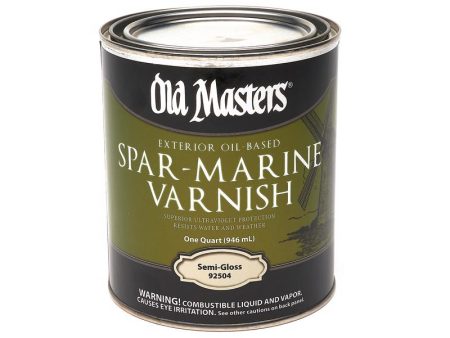 Old Masters Semi-Gloss Clear Oil-Based Marine Spar Varnish 1 qt For Discount