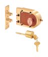 Prime-Line Segal Brushed Brass Solid Bronze Alloy Single Cylinder Deadbolt Keyed Differently Hot on Sale