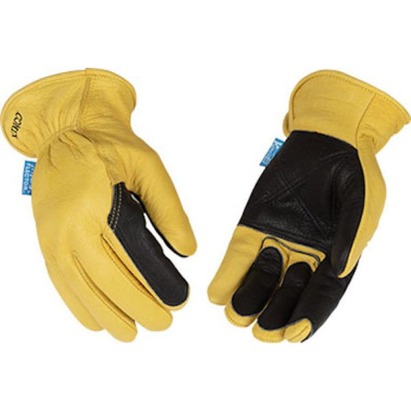 Kinco Hydroflector Men s Indoor Outdoor Full Grain Driver Gloves Black Gold XL 1 pair Sale