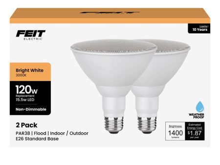 Feit PAR30SN E26 (Medium) LED Bulb Adjustable White 75 Watt Equivalence 2 pk Fashion