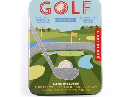 Kikkerland Golf In a Tin Game 13 pc Supply