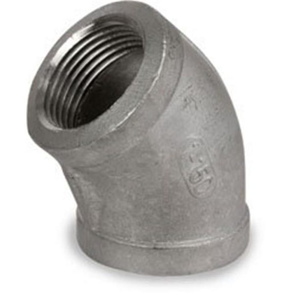 Smith-Cooper 3 4 in. FPT X 3 4 in. D FPT Stainless Steel 45 Degree Elbow For Sale