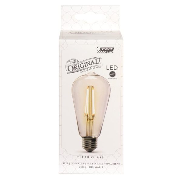 Feit ST19 E26 (Medium) LED Bulb Soft White 60 Watt Equivalence 1 pk Online