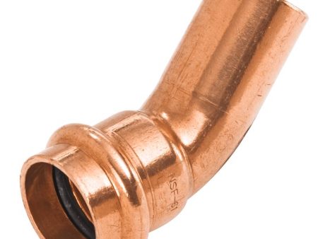 NIBCO Press System 1-1 2 in. FTG X 1-1 2 in. D Press Wrought Copper 45 Degree Elbow 1 pk on Sale