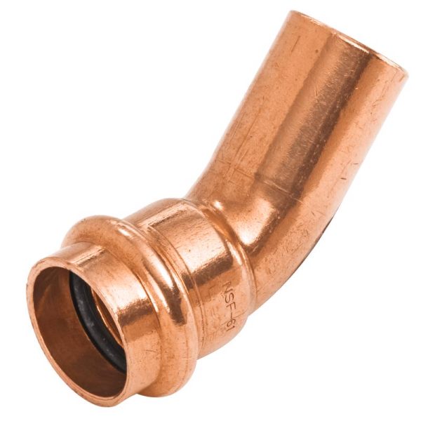 NIBCO Press System 1-1 2 in. FTG X 1-1 2 in. D Press Wrought Copper 45 Degree Elbow 1 pk on Sale