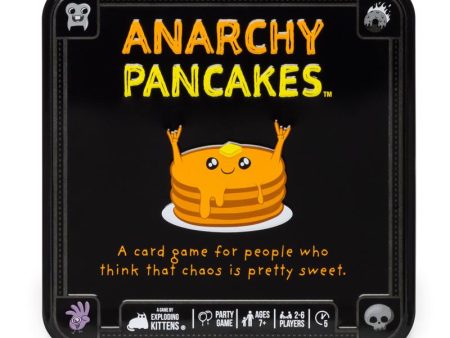 Anarchy Pancakes Exploding Kittens Pan Cake Card Game Cardboard Paper Black 66 pc on Sale