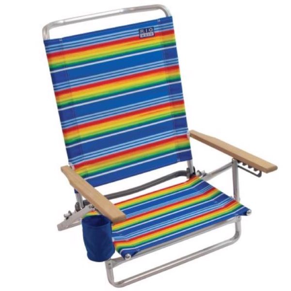 Rio Brands 5-Position Assorted Beach Folding Chair For Cheap