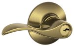 Schlage Accent Antique Brass Entry Lever KA4 1-3 4 in. For Discount