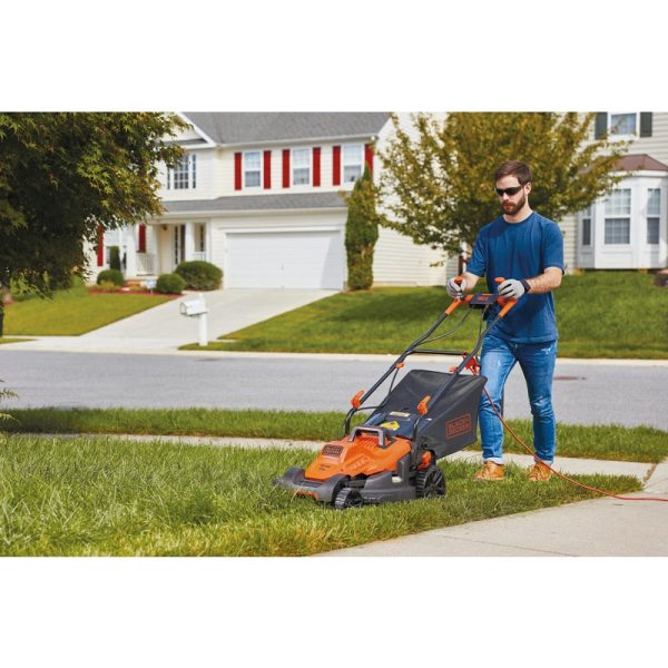 Black+Decker 17 in. Electric Lawn Mower Hot on Sale