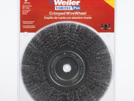 Weiler Vortec Pro 8 in. Crimped Wire Wheel Brush Carbon Steel 6000 rpm 1 pc Sale