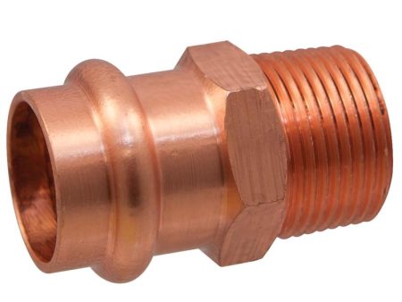 NIBCO Press System 3 4 in. Press X 1 in. D MIP Copper Adapter Coupling 1 pk on Sale