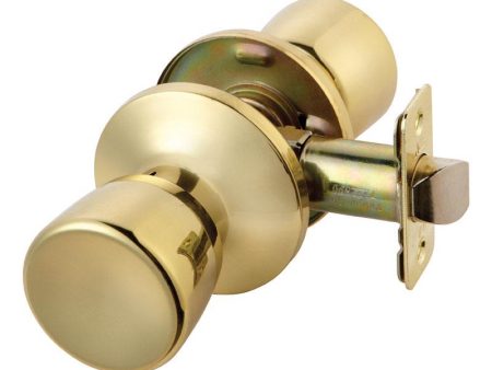 Ace Tulip Polished Brass Passage Door Knob Right or Left Handed For Discount