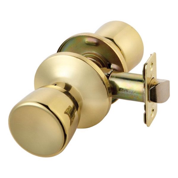 Ace Tulip Polished Brass Passage Door Knob Right or Left Handed For Discount