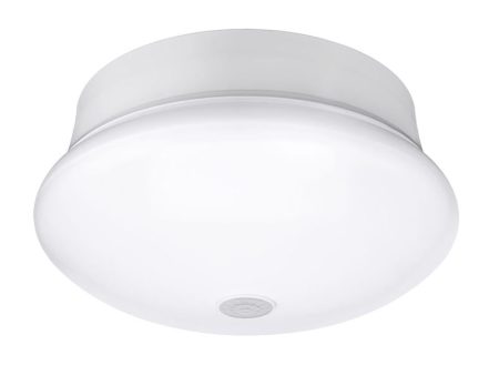 ETI Spin Light 3.54 in. H X 7 in. W X 7 in. L White LED Ceiling Spin Light For Sale