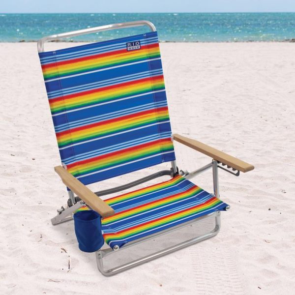 Rio Brands 5-Position Assorted Beach Folding Chair For Cheap