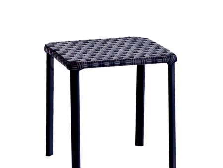 Living Accents Brown Square Wicker Stackable Side Table Fashion