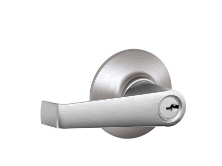 Schlage Elan Satin Chrome Entry Lever 1-3 4 in. Hot on Sale