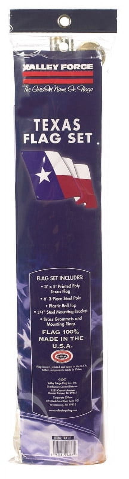 Valley Forge Texas Flag Kit 36 in. H X 60 in. W Sale