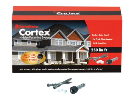 FastenMaster Cortex No. 20 X 2 in. L Torx Ttap Star Head Deck Screws and Plugs Kit 1 pk Sale