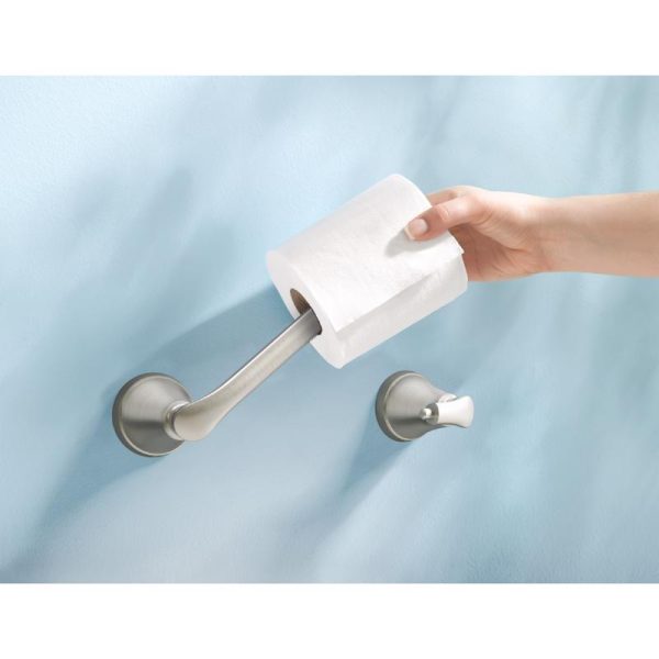 Moen Tiffin Brushed Nickel Toilet Paper Holder on Sale