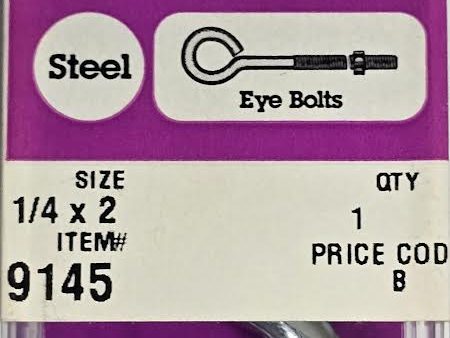 Eye Bolts 1 4 x 2 Hillman For Discount