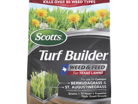 Scotts Turf Builder Weed & Feed Lawn Fertilizer For Multiple Grass Types 8000 sq ft Hot on Sale