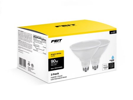 Feit PAR38 E26 (Medium) LED Bulb Bright White 90 Watt Equivalence 2 pk For Cheap