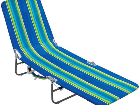 RIO Brands Silver Steel Frame Chaise Lounge Multicolored Hot on Sale