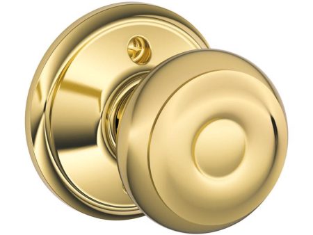 Schlage Georgian Bright Brass Dummy Knob Right or Left Handed Discount