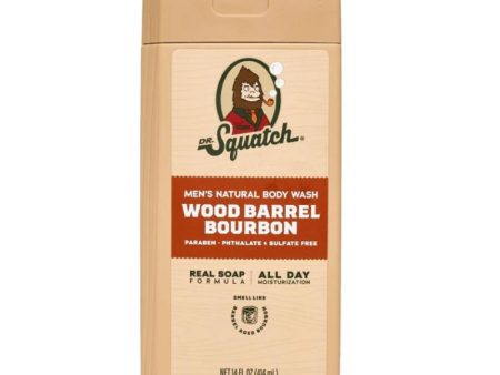 Dr. Squatch Wood Barrel Bourbon Scent Body Wash 14 fl. oz. 3 pk For Sale