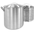 Bayou Classic Aluminum Grill Stockpot with Basket 160 qt 1 pk For Discount