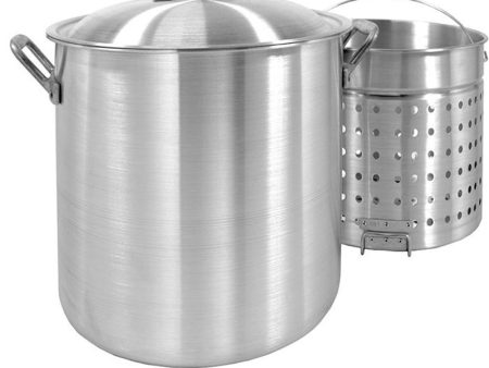 Bayou Classic Aluminum Grill Stockpot with Basket 160 qt 1 pk For Discount