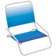 Rio Brands 1-Position Blue White Beach Chair Discount